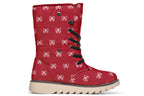 White Bows on Red