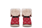 White Bows on Red