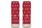 White Bows on Red