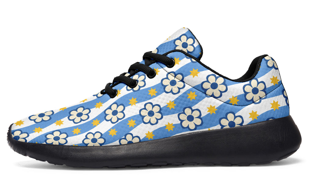 Blue Daisy Stripe