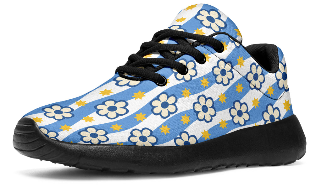 Blue Daisy Stripe