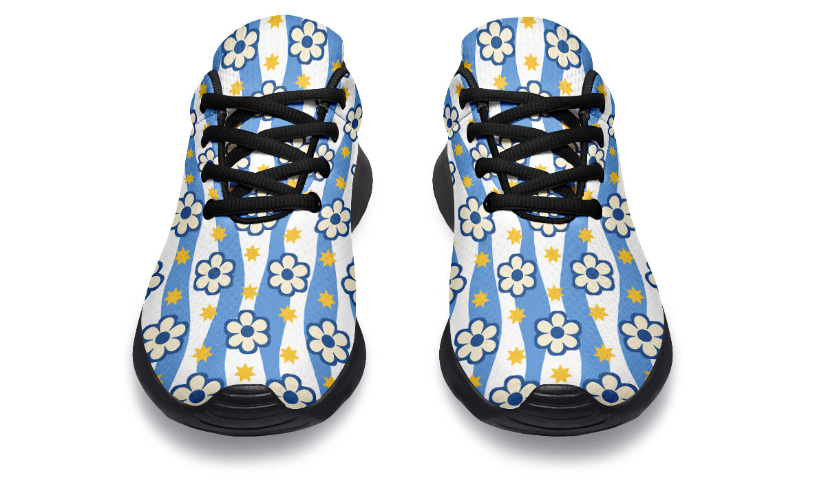 Blue Daisy Stripe