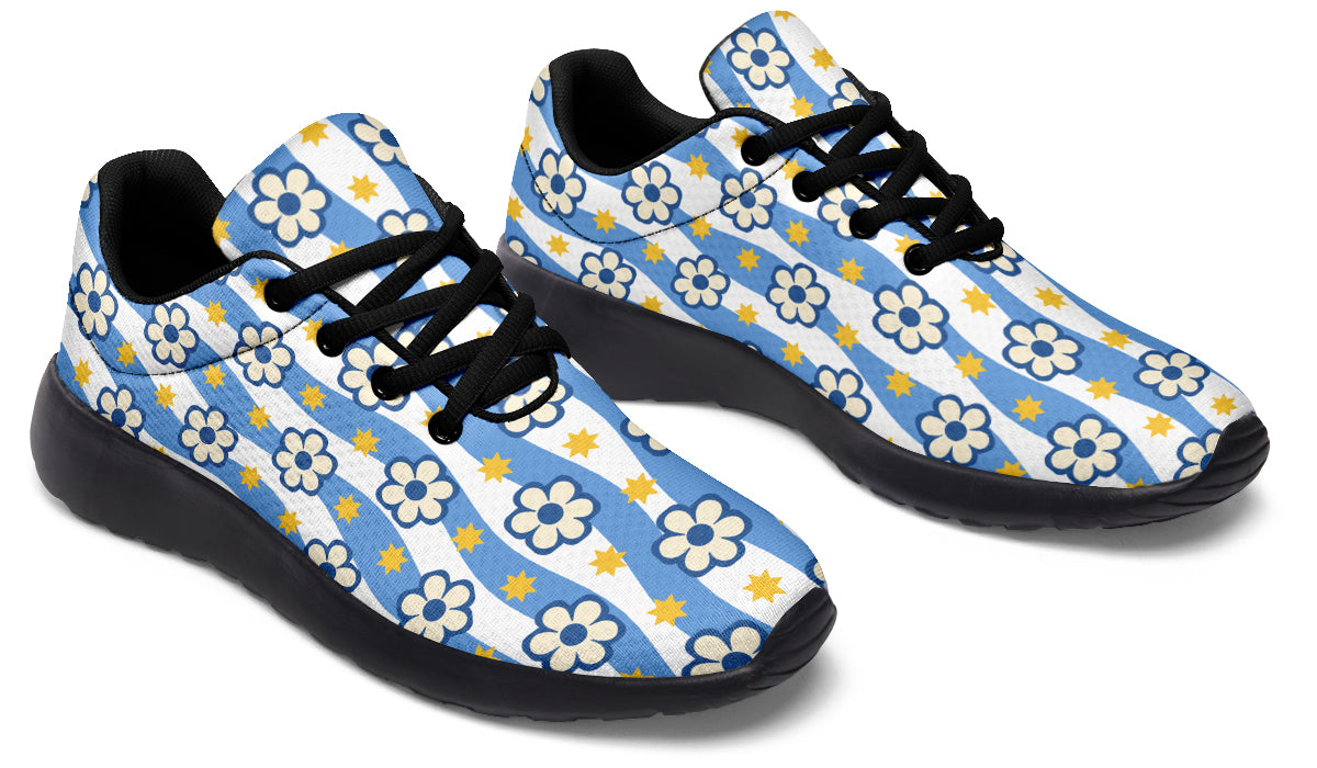 Blue Daisy Stripe