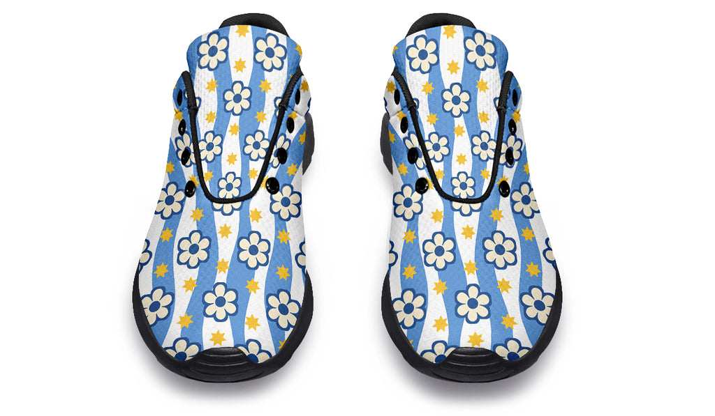 Blue Daisy Stripe