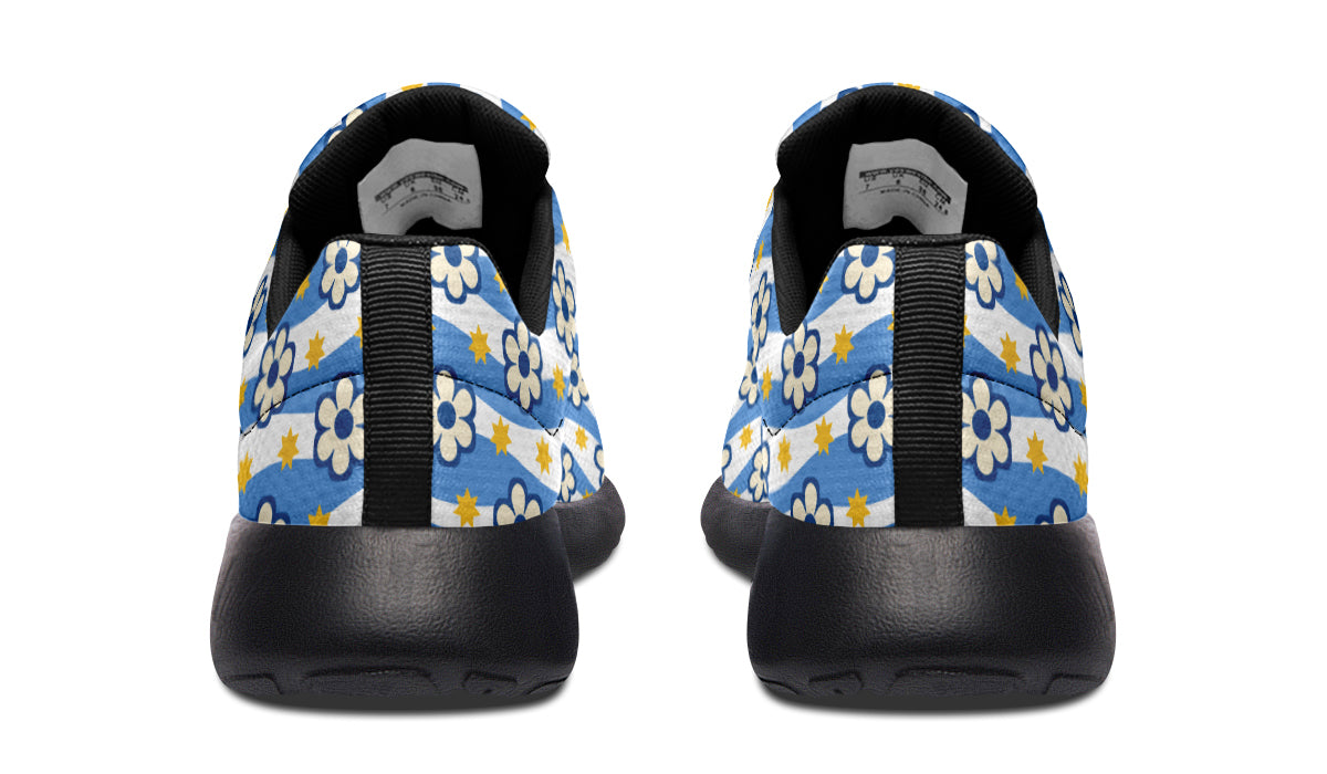 Blue Daisy Stripe