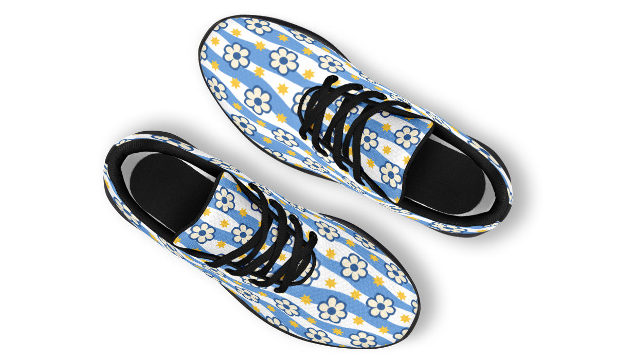 Blue Daisy Stripe