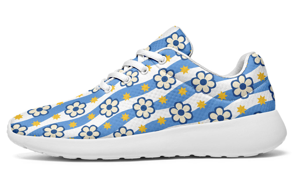 Blue Daisy Stripe
