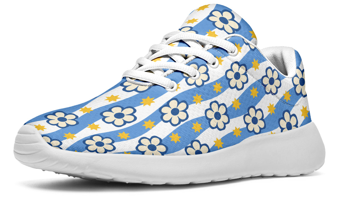Blue Daisy Stripe