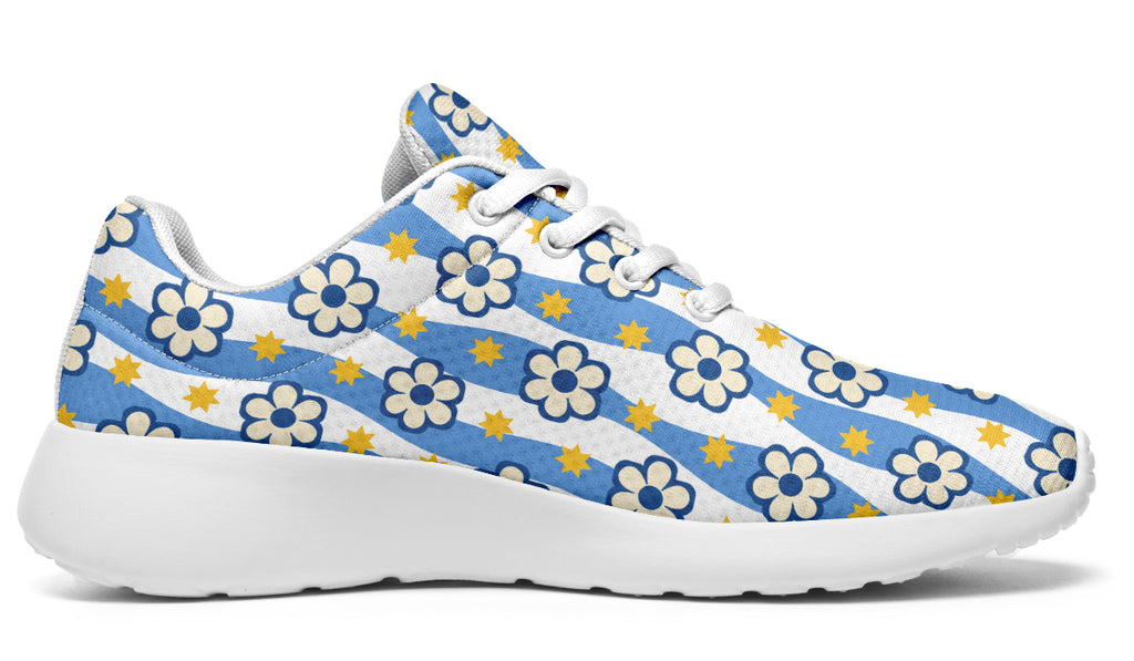 Blue Daisy Stripe