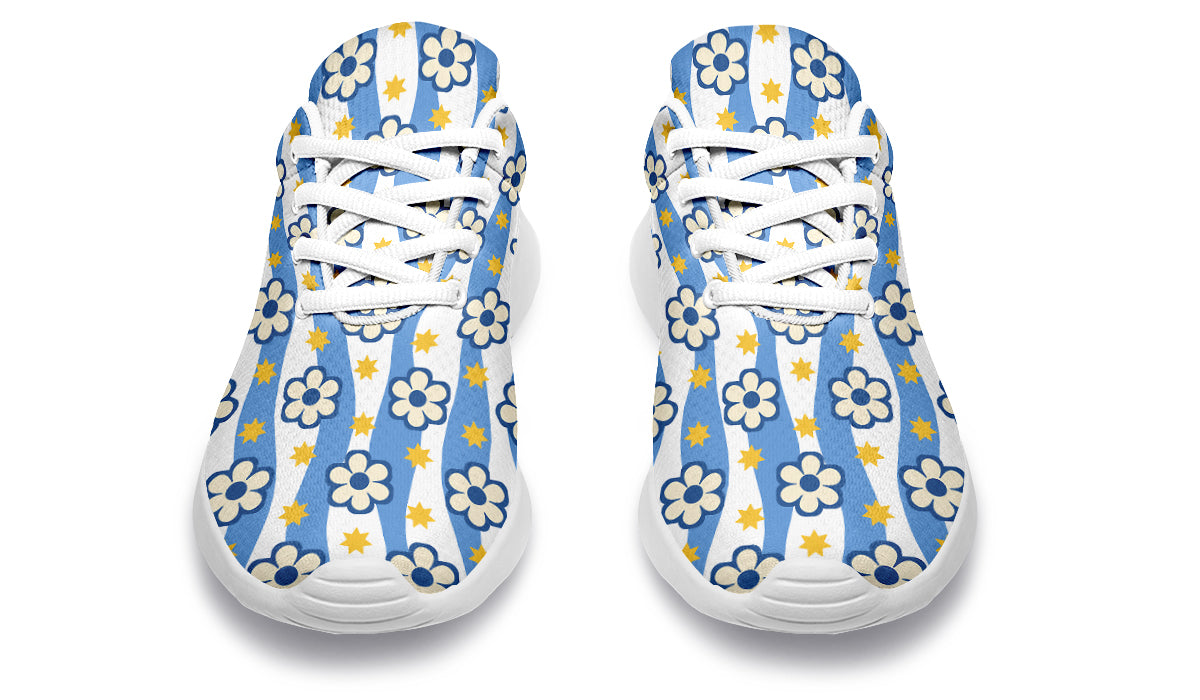 Blue Daisy Stripe