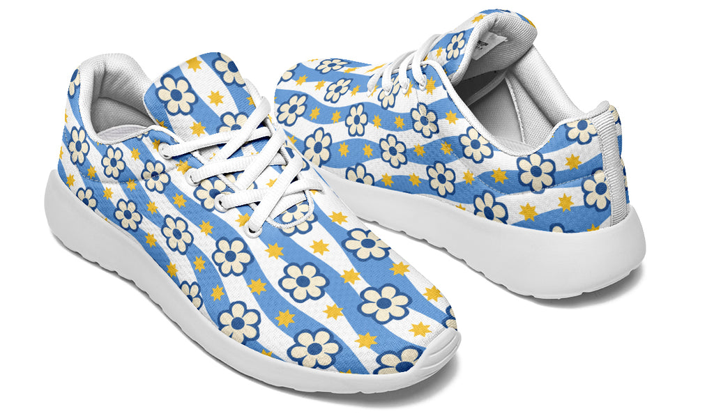 Blue Daisy Stripe