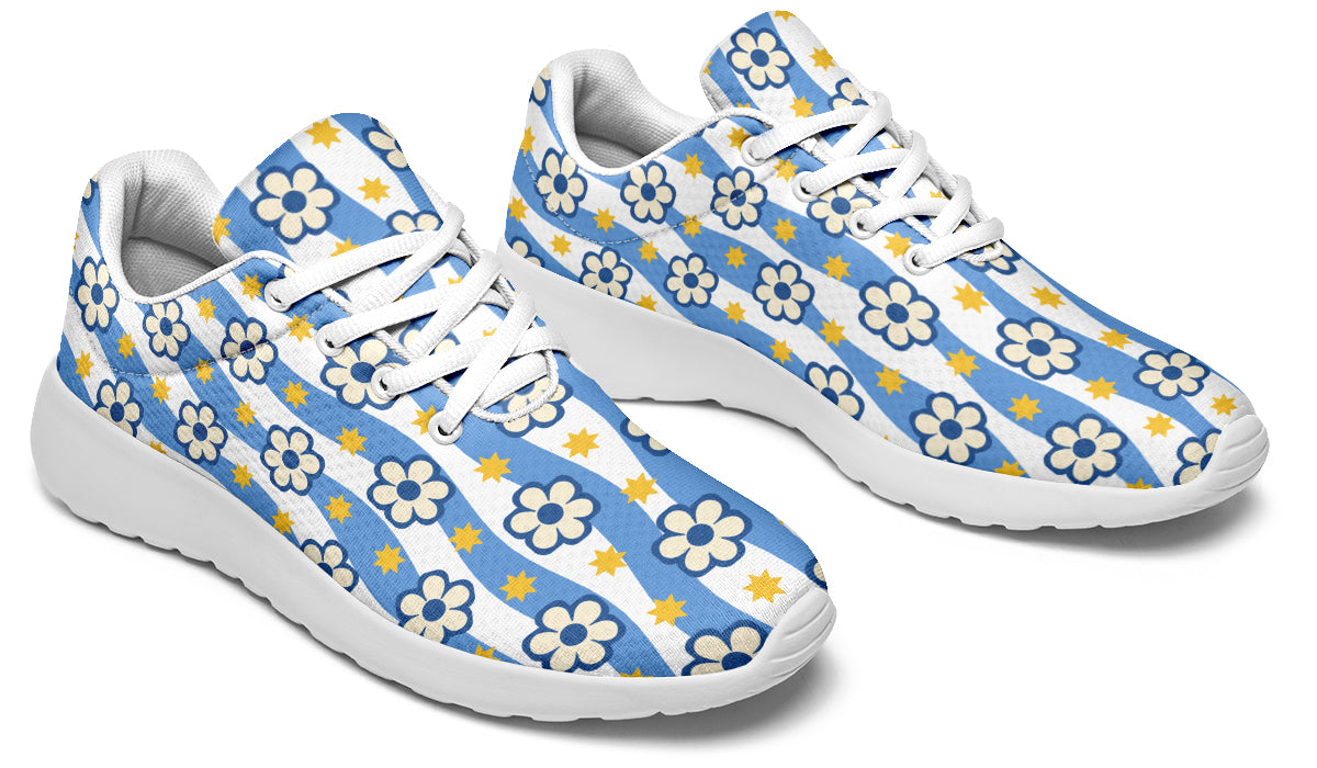 Blue Daisy Stripe