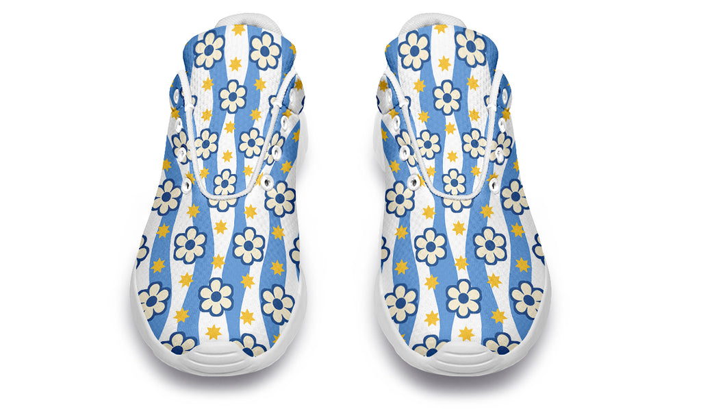 Blue Daisy Stripe