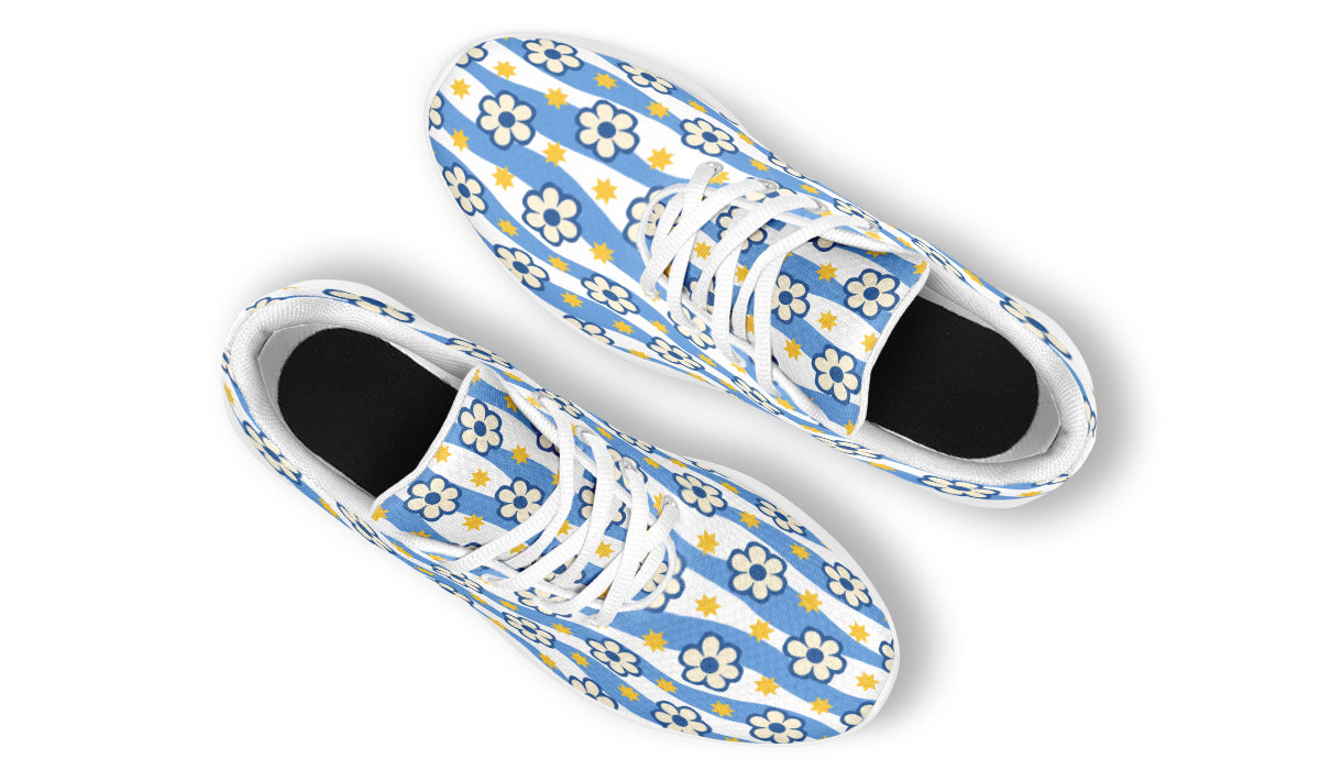 Blue Daisy Stripe
