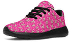 Cream Bows on Hot Pink
