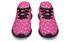 Cream Bows on Hot Pink