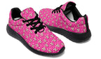 Cream Bows on Hot Pink