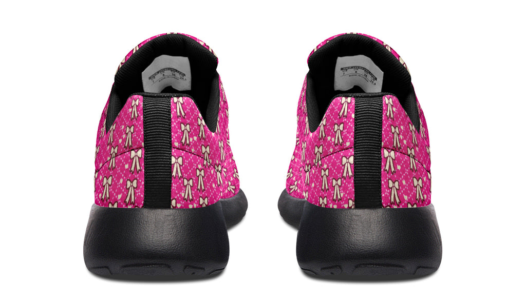Cream Bows on Hot Pink