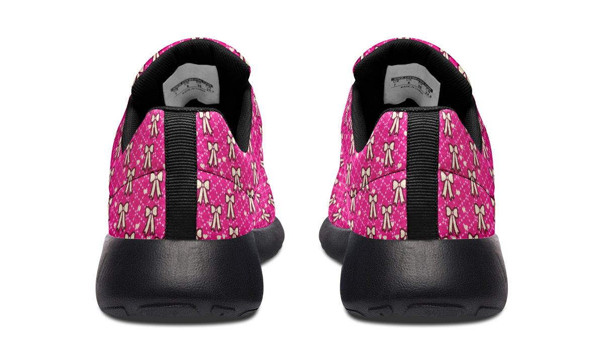 Cream Bows on Hot Pink