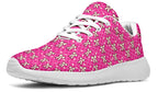Cream Bows on Hot Pink