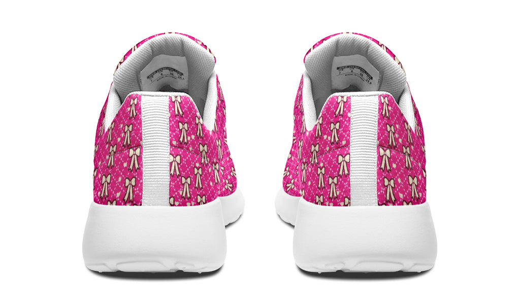 Cream Bows on Hot Pink