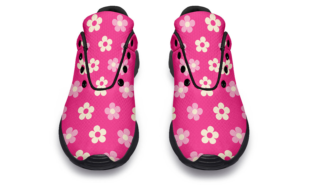 Cream Flowers On Hot Pink