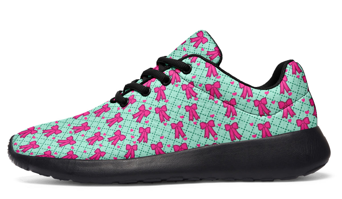 Hot Pink Bows on Mint