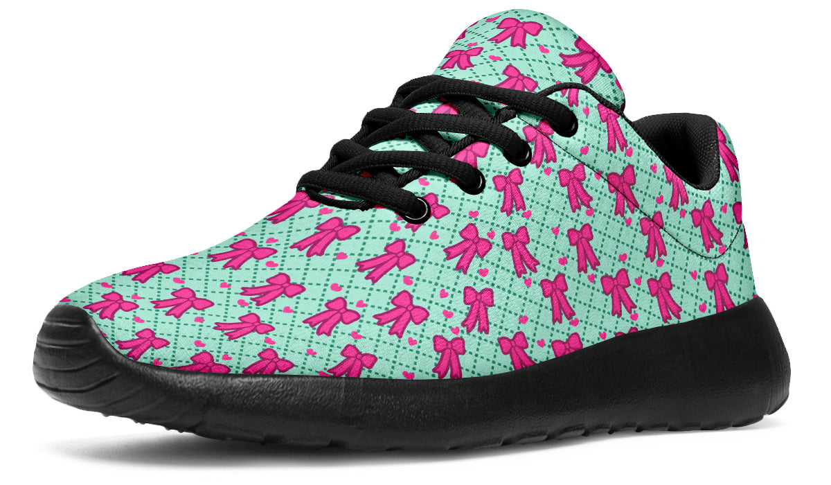 Hot Pink Bows on Mint