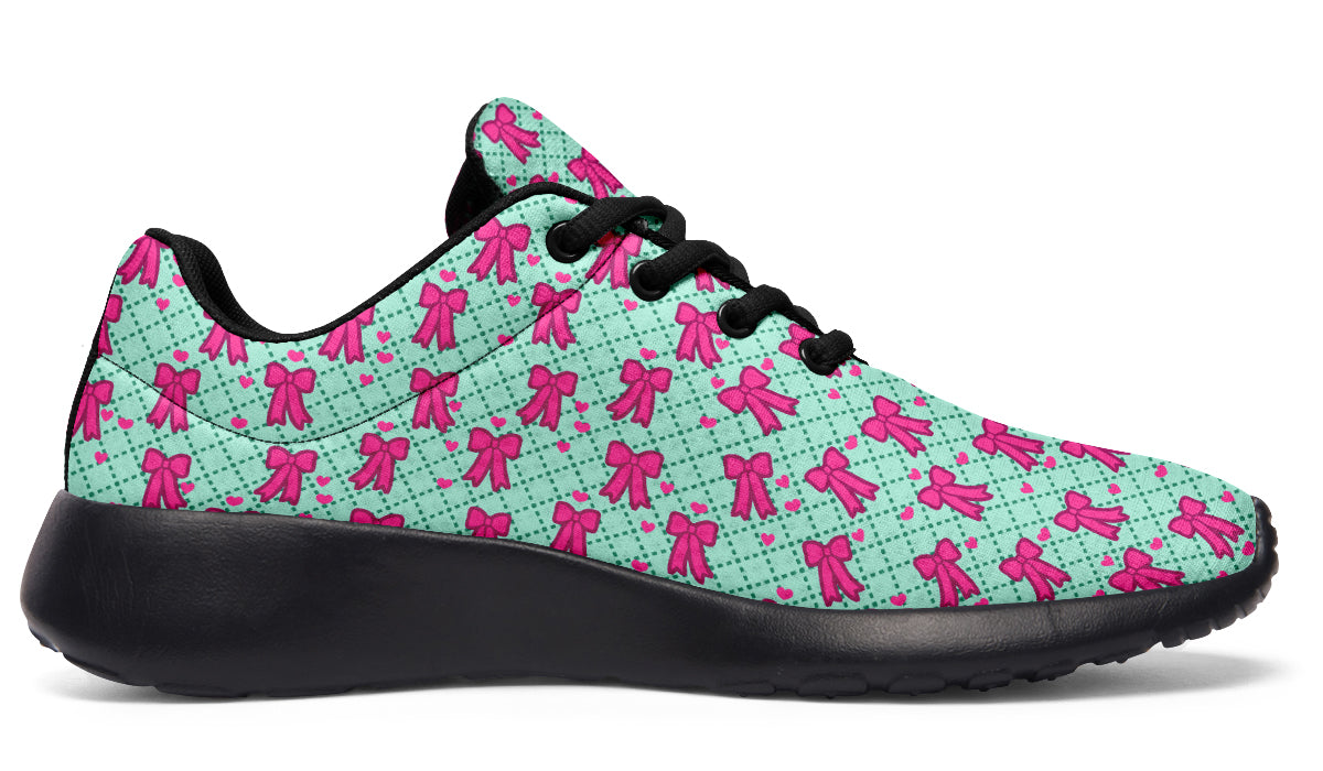 Hot Pink Bows on Mint