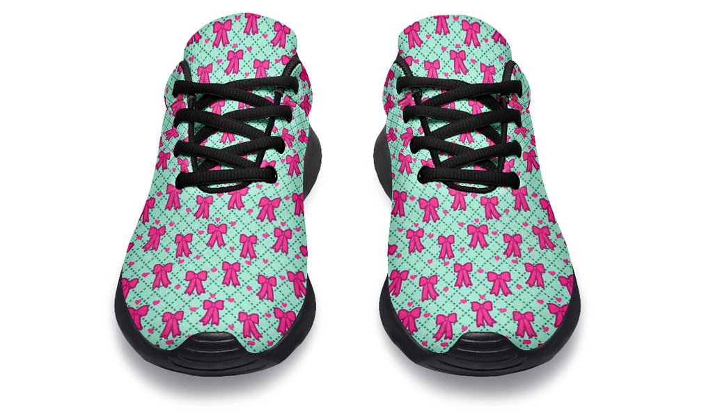 Hot Pink Bows on Mint