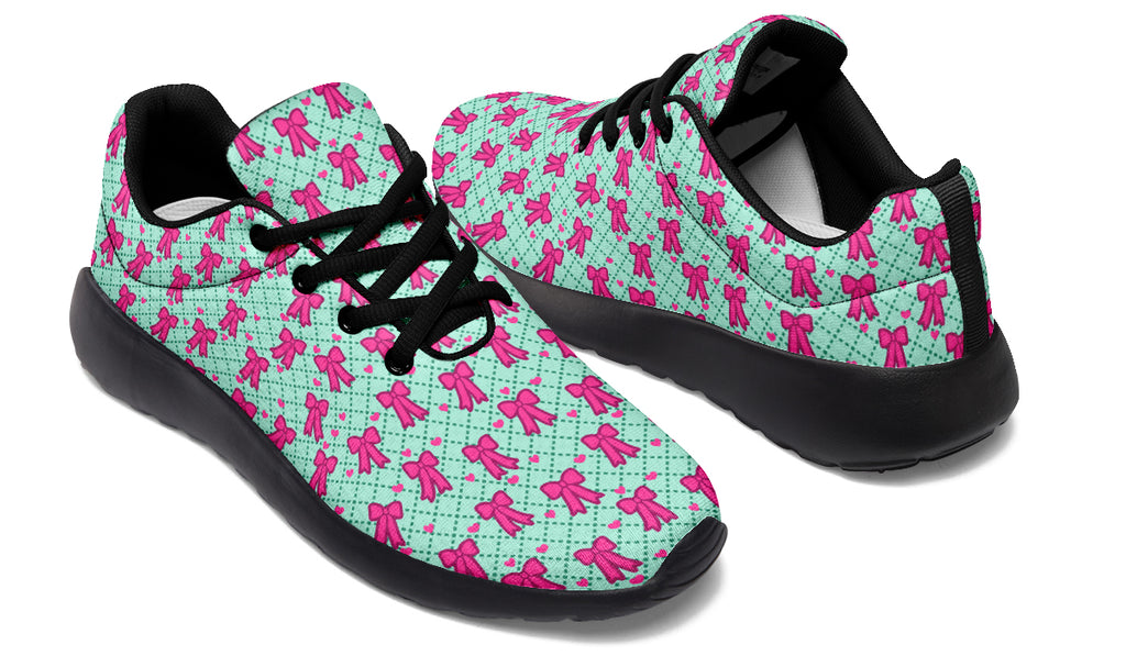 Hot Pink Bows on Mint