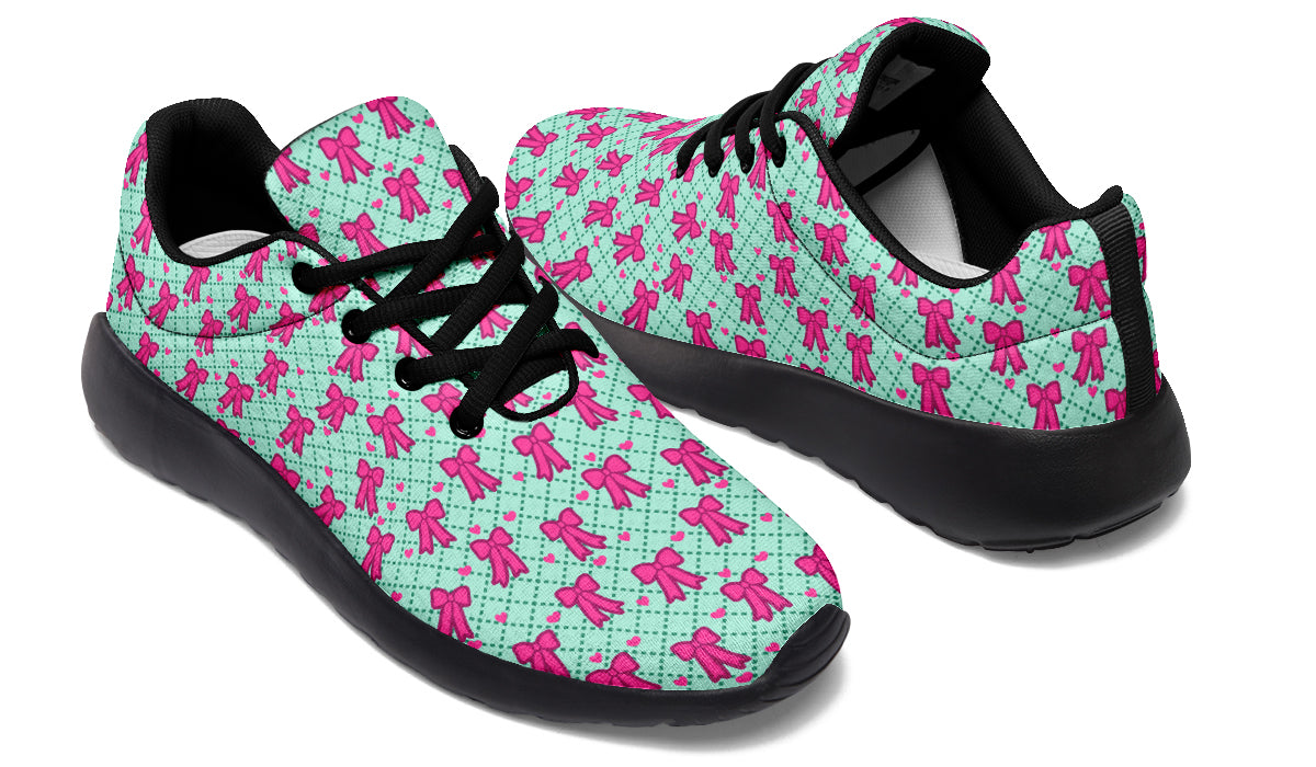 Hot Pink Bows on Mint
