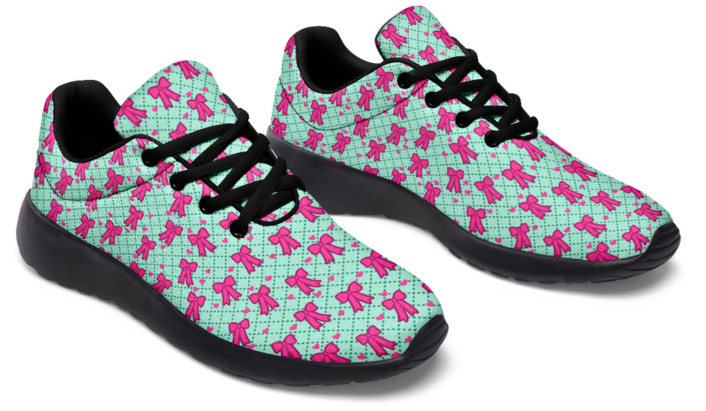 Hot Pink Bows on Mint