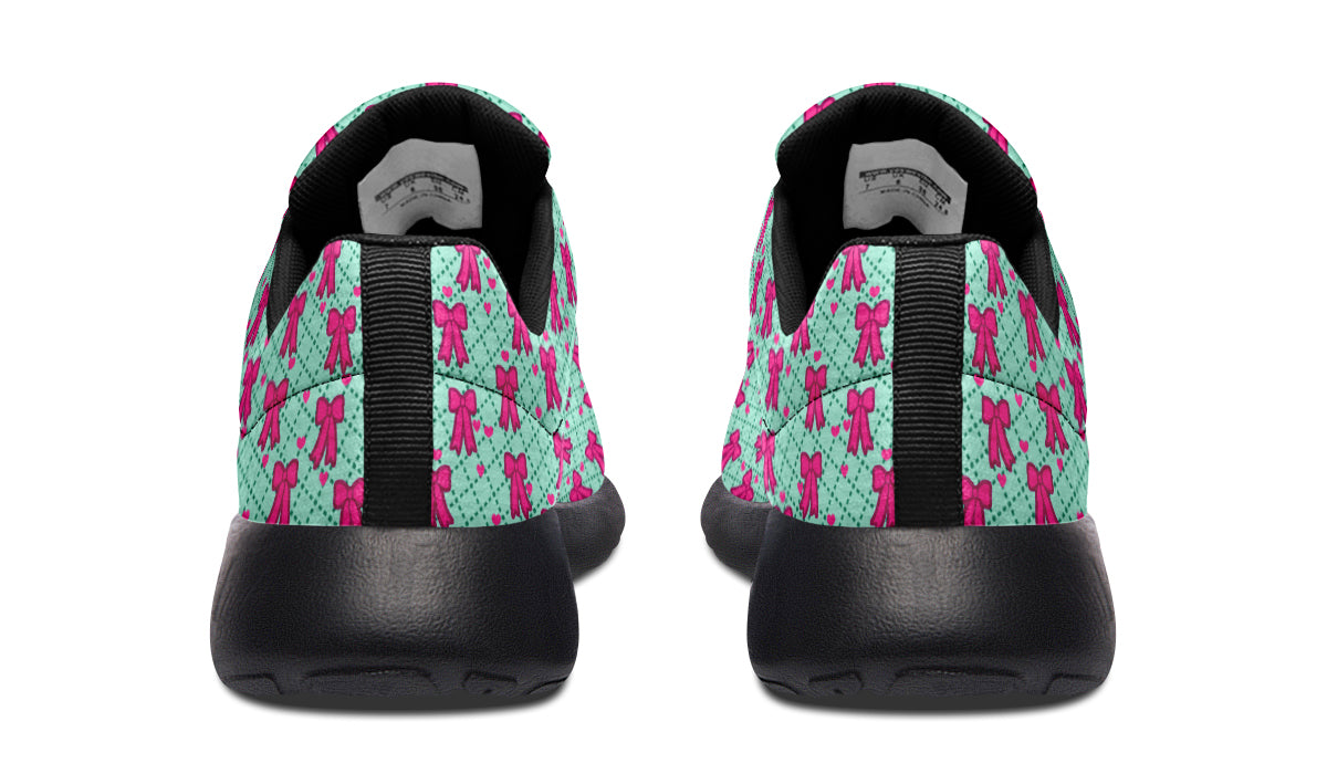 Hot Pink Bows on Mint