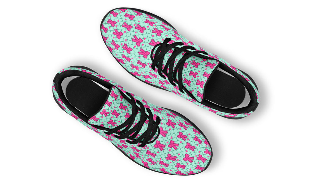 Hot Pink Bows on Mint