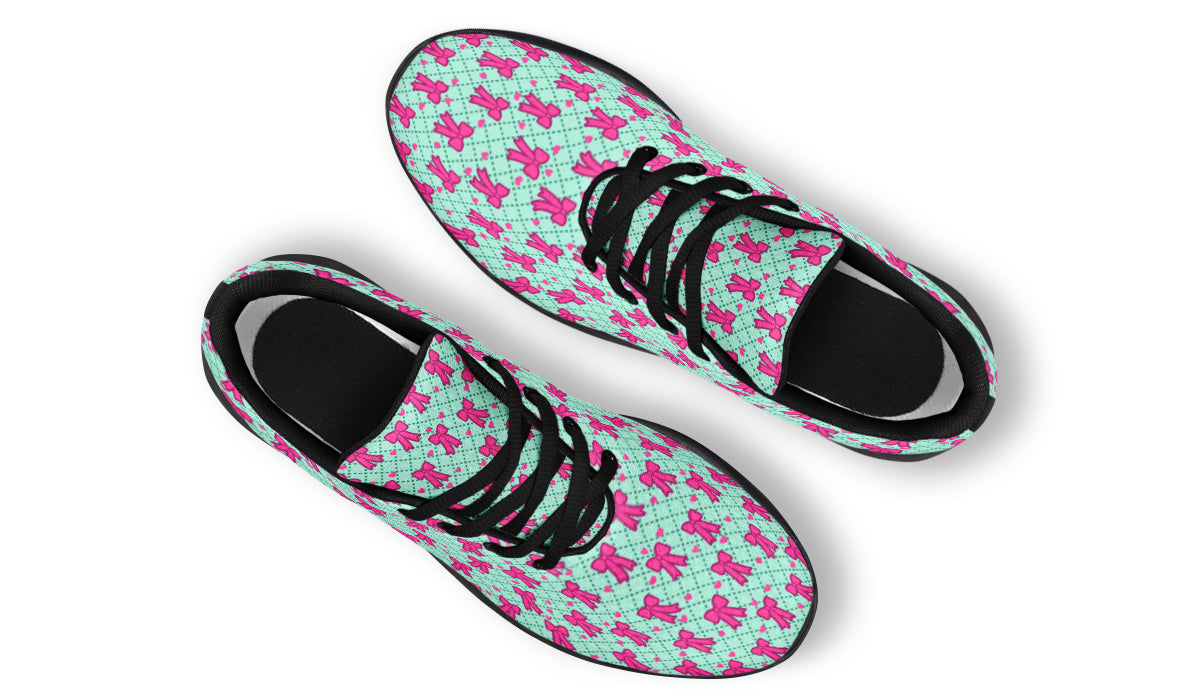 Hot Pink Bows on Mint