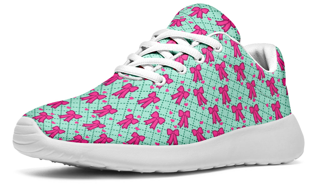 Hot Pink Bows on Mint