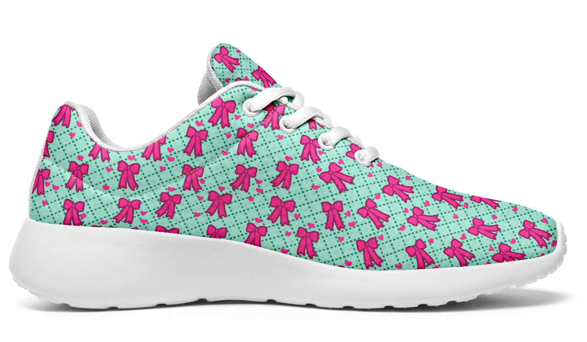 Hot Pink Bows on Mint