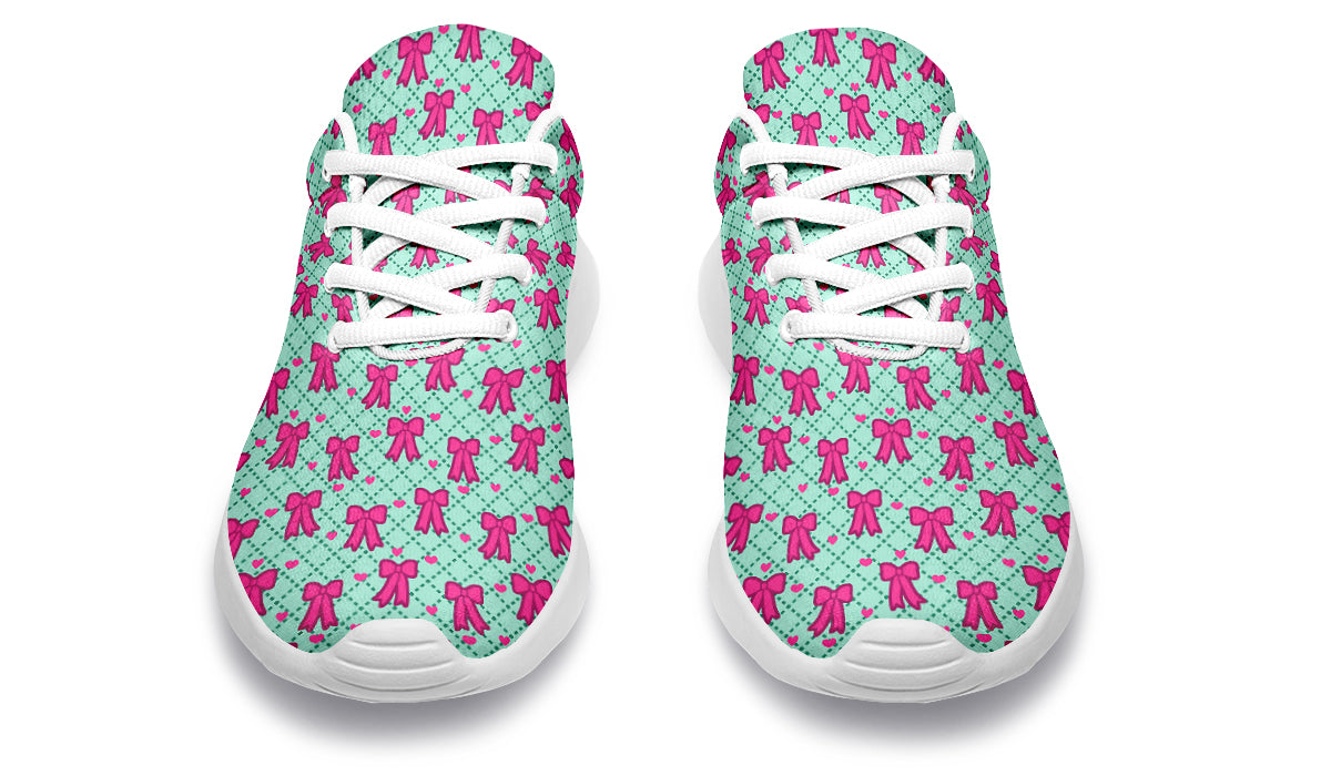 Hot Pink Bows on Mint
