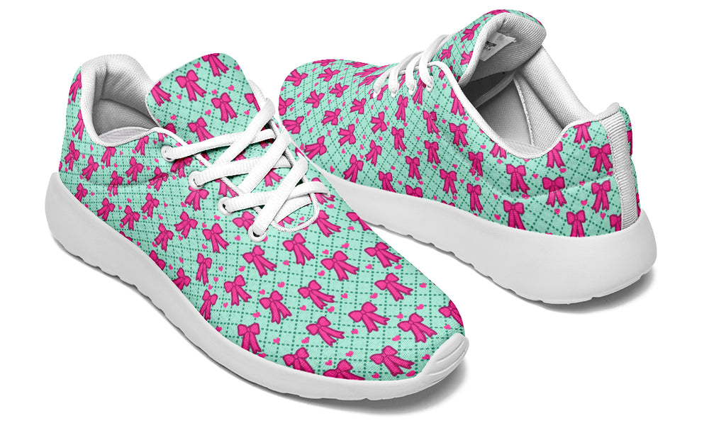 Hot Pink Bows on Mint