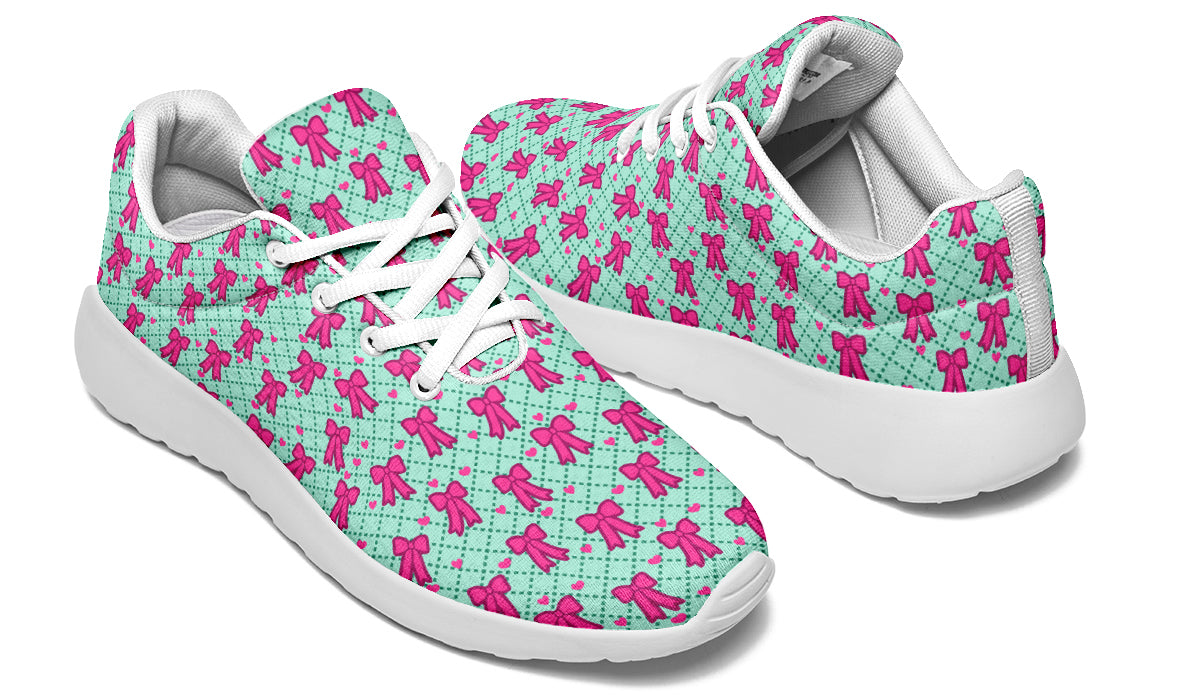 Hot Pink Bows on Mint
