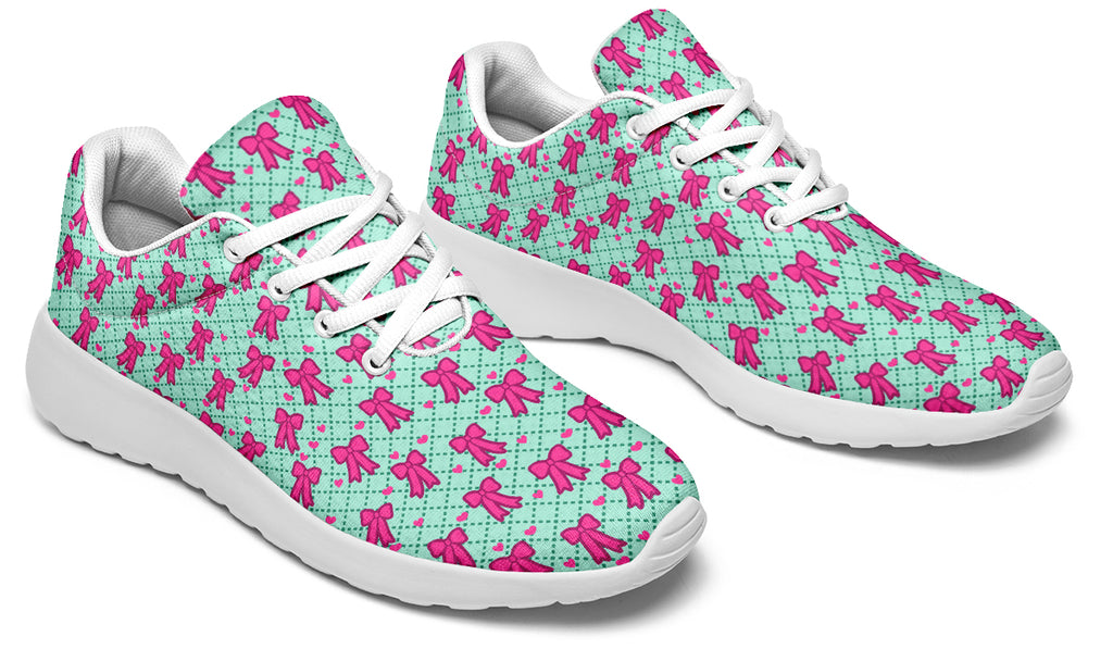 Hot Pink Bows on Mint