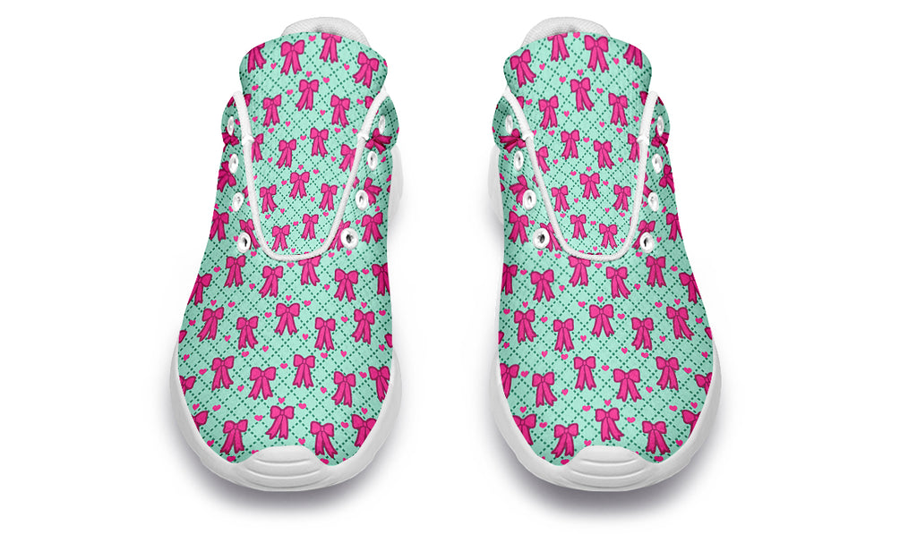 Hot Pink Bows on Mint
