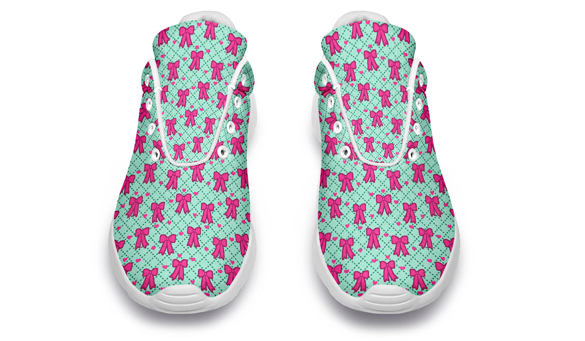 Hot Pink Bows on Mint