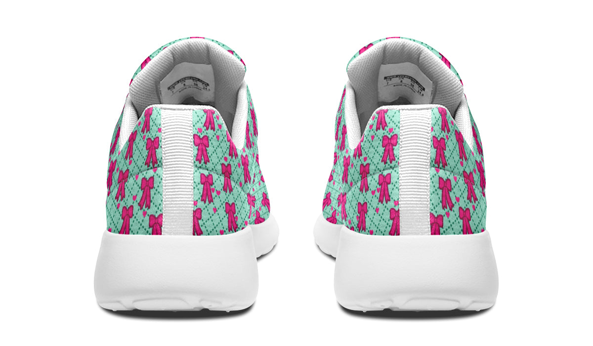 Hot Pink Bows on Mint