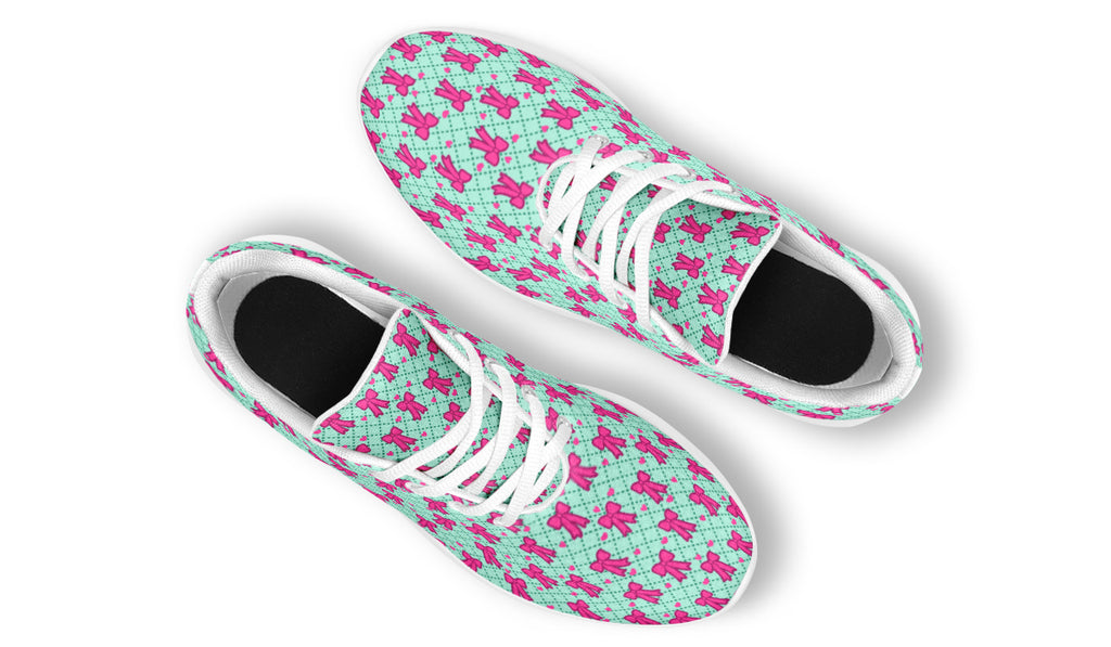 Hot Pink Bows on Mint