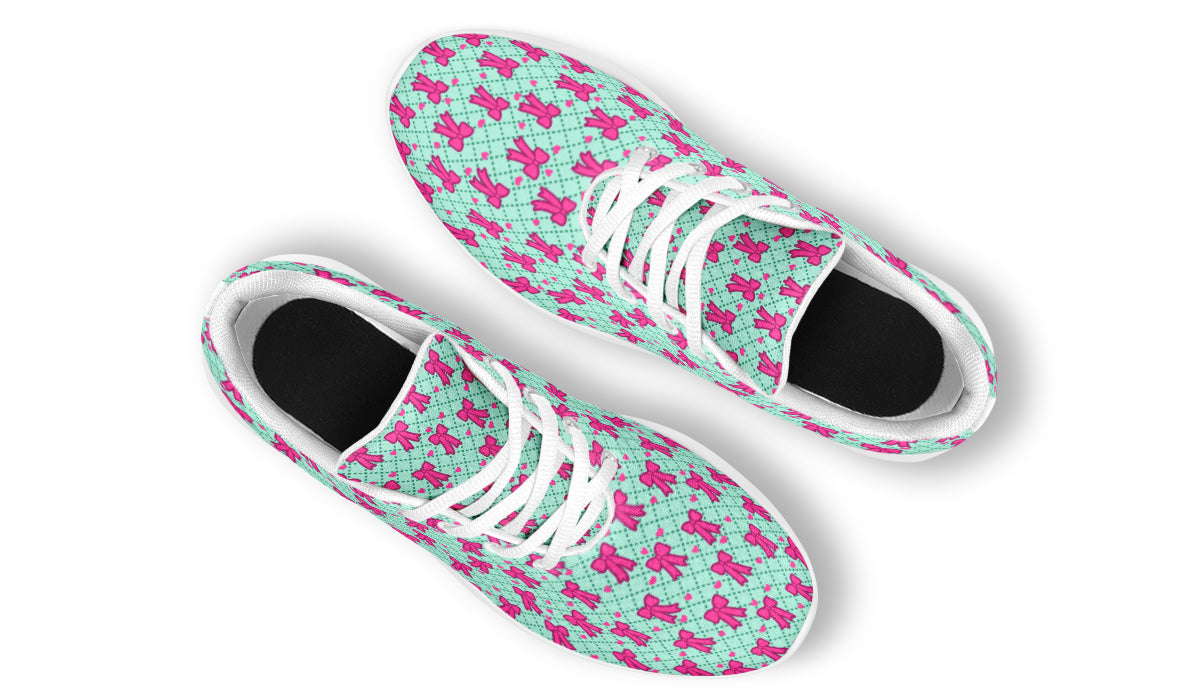 Hot Pink Bows on Mint
