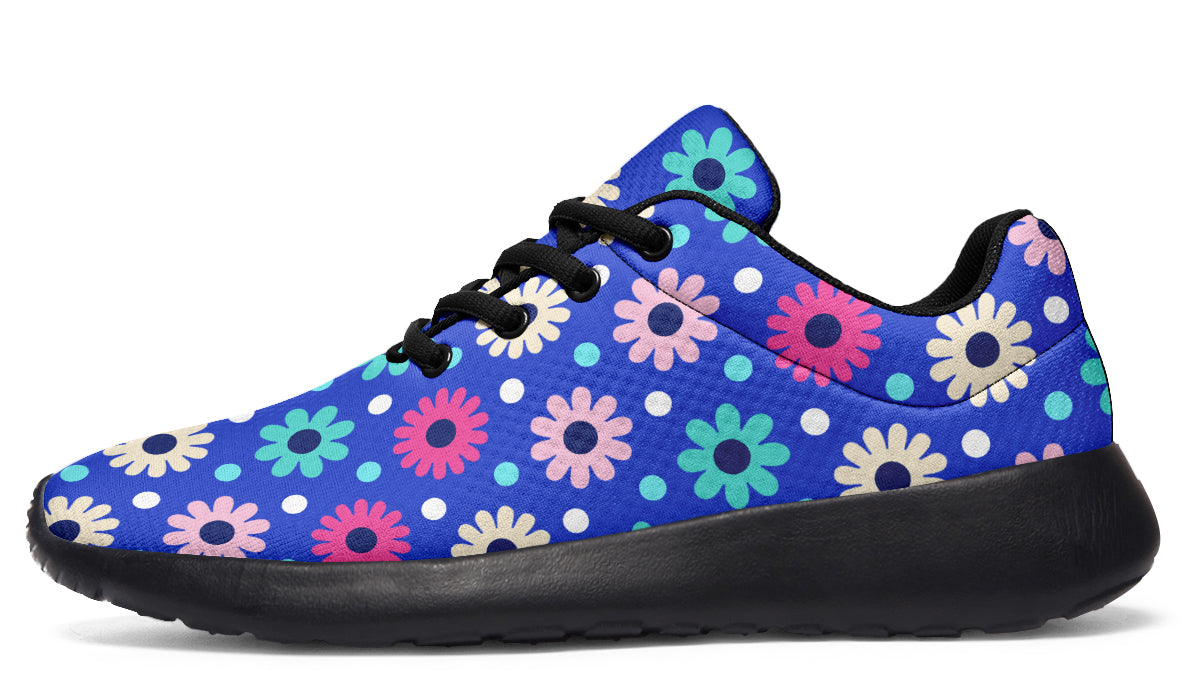 Royal Blue Retro Daisies