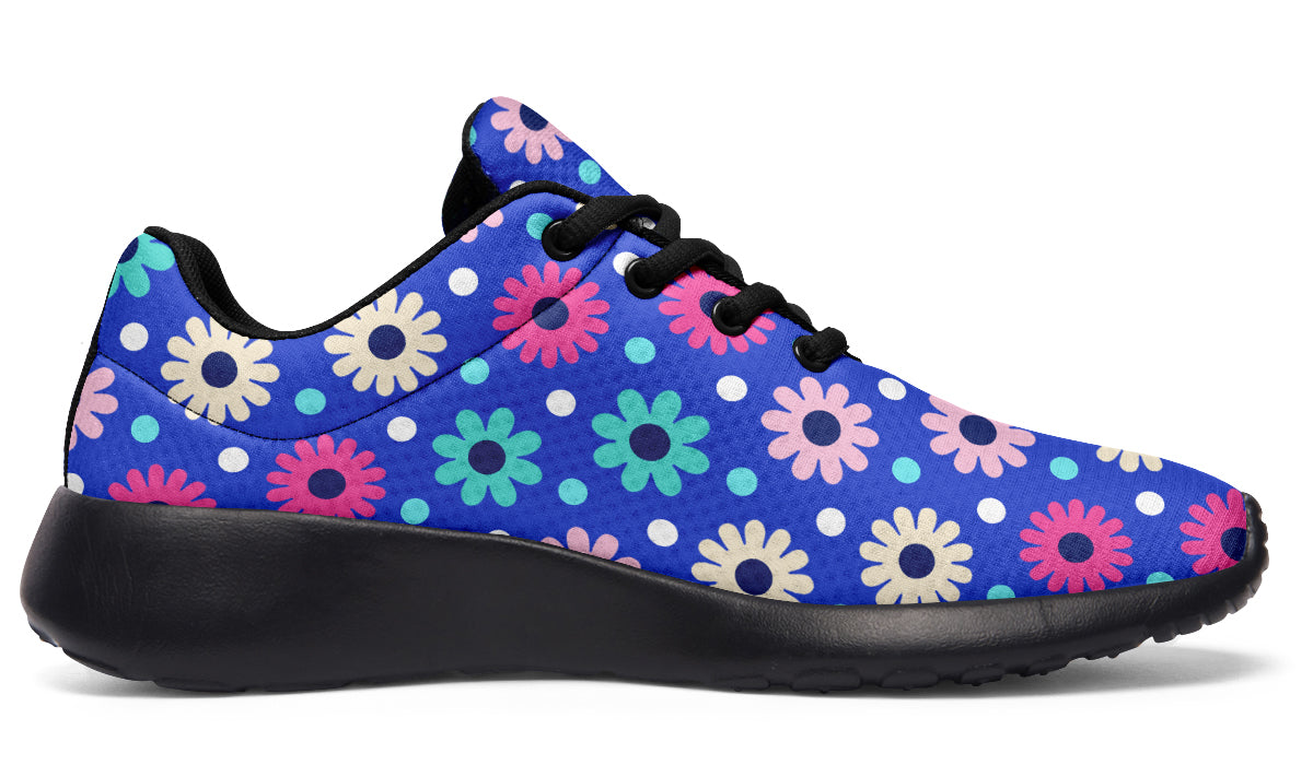 Royal Blue Retro Daisies