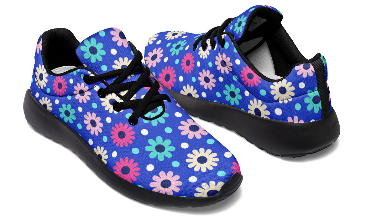 Royal Blue Retro Daisies